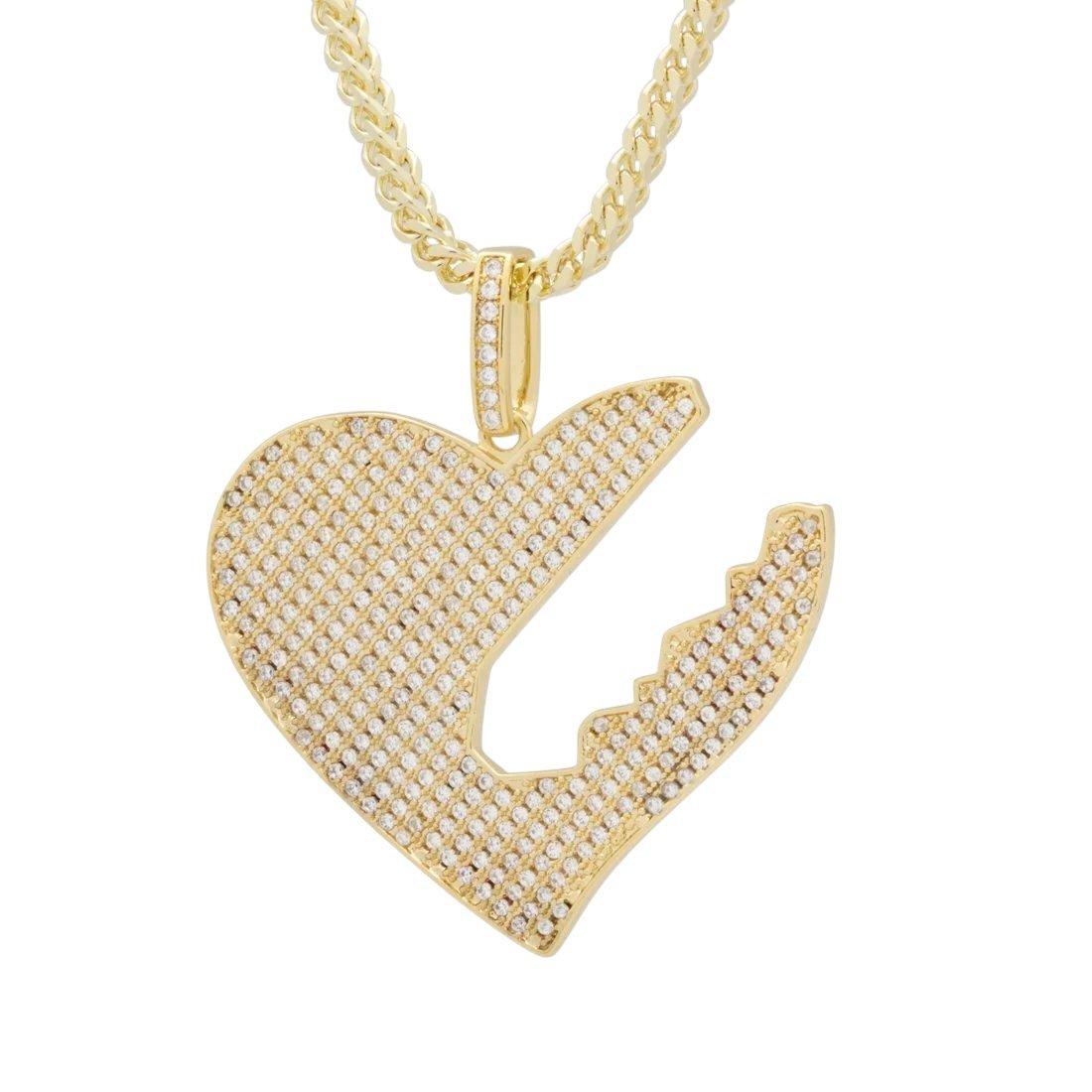 King Ice Key To Love Necklace Set - GOLD